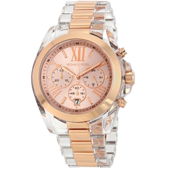 Michael Kors bradshaw acetate clear rosegold watch - Picture 8 of 8